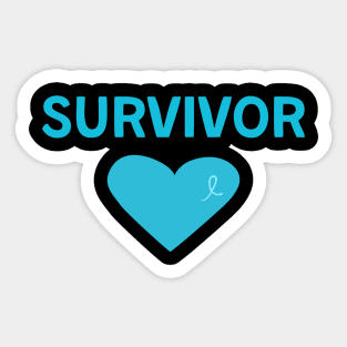 Turquoise Ribbon Gift Addiction Survivor Get Well Gifts Sobriety Designs Sticker